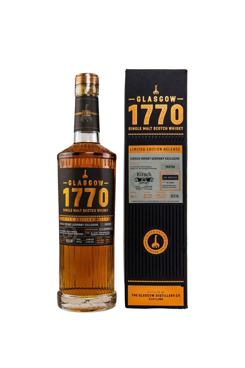 1770 Glasgow Distillery 2018/2022 Single Cask #18/960 Moscatel Peated 60,5% vol. 700ml