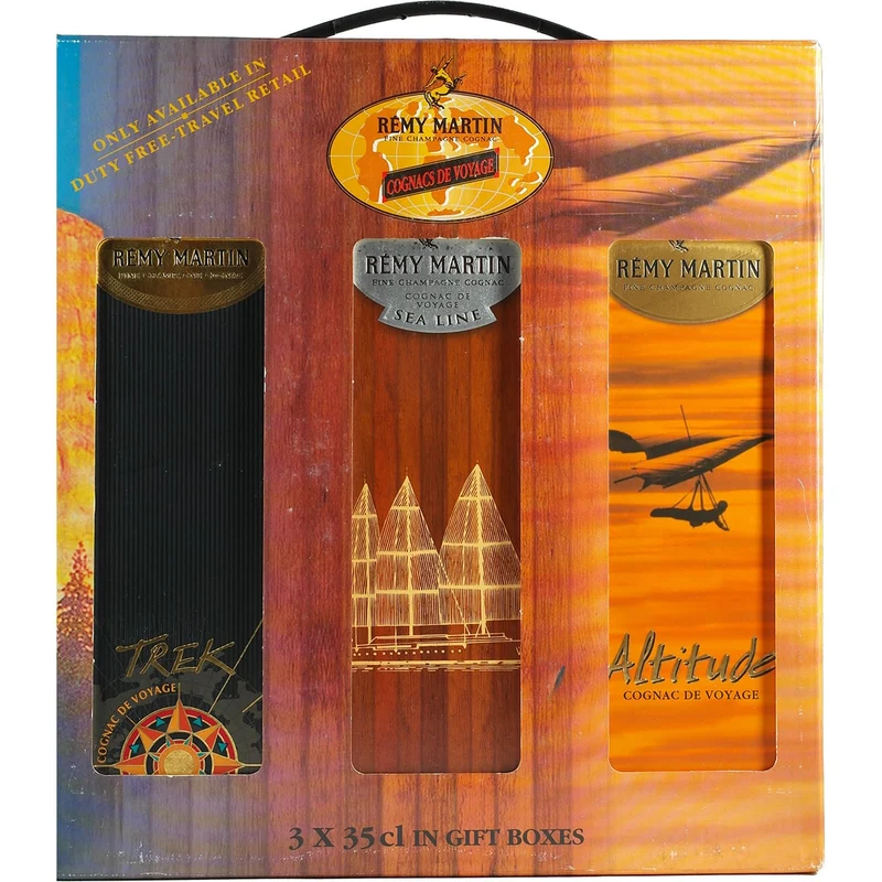 Remy Martin Altitute, Voyage und Trek 3x 350ml Geschenkset Cognacs De Voyage Duty Free Only