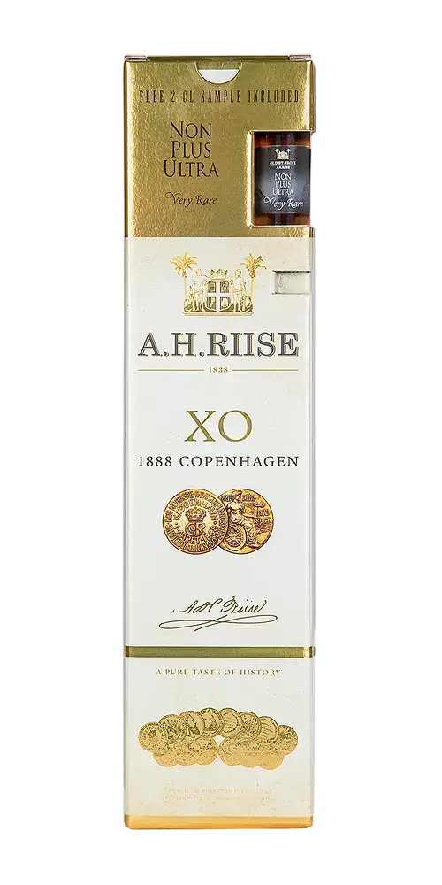 A.H. Riise 1888 Copenhagen Gold Rum – mit Non Plus Ultra Sample