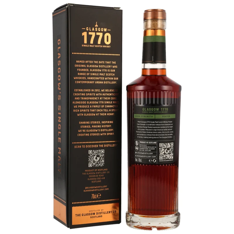 1770 GLASGOW - Peated Cask Strength Batch 2 - 60,7% Vol.