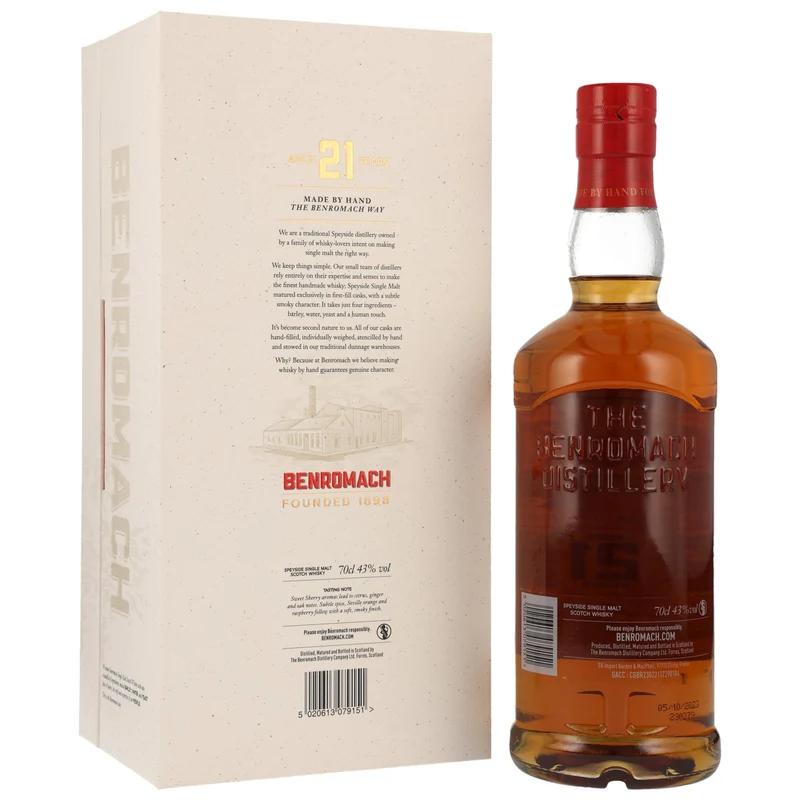 BENROMACH - 21 Jahre - 43% Vol.