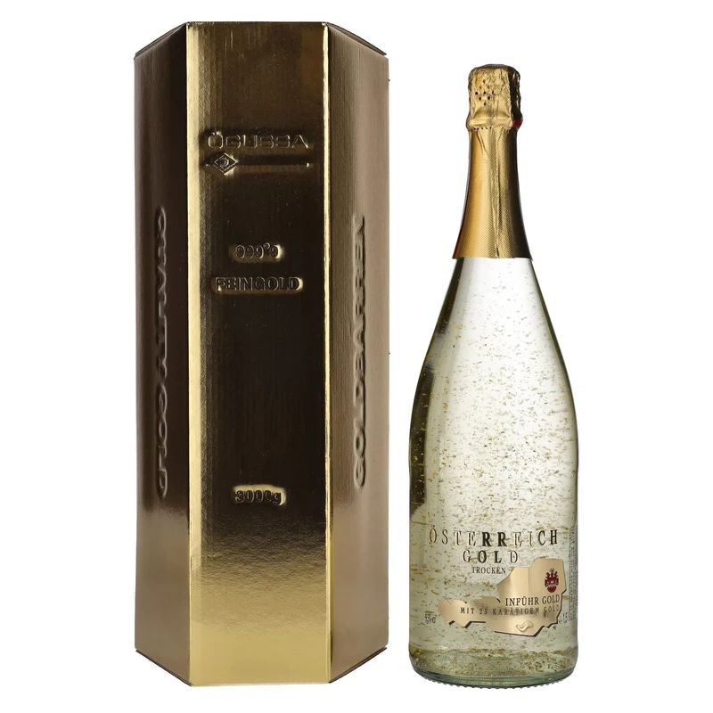 Österreich Gold - mit 23 Karat Blattgold 9,5% Vol. 1,5l in Geschenkbox