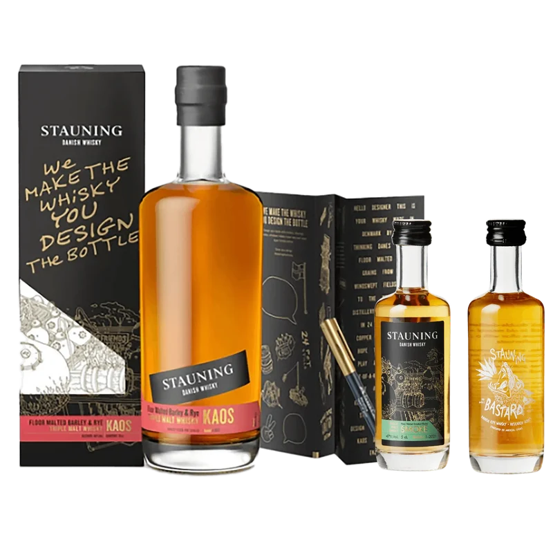 Stauning KAOS Design Edition – Exklusives Whisky-Set mit Stauning Smoke & Bastard Minis