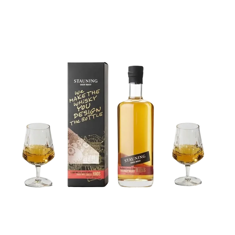 Stauning Kaos Design Your Edition + 2 stk. The Bullet Whisky Glass