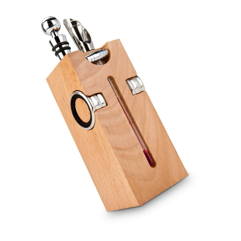 Buche-Block mit Wein – Getränke-Geschenkset