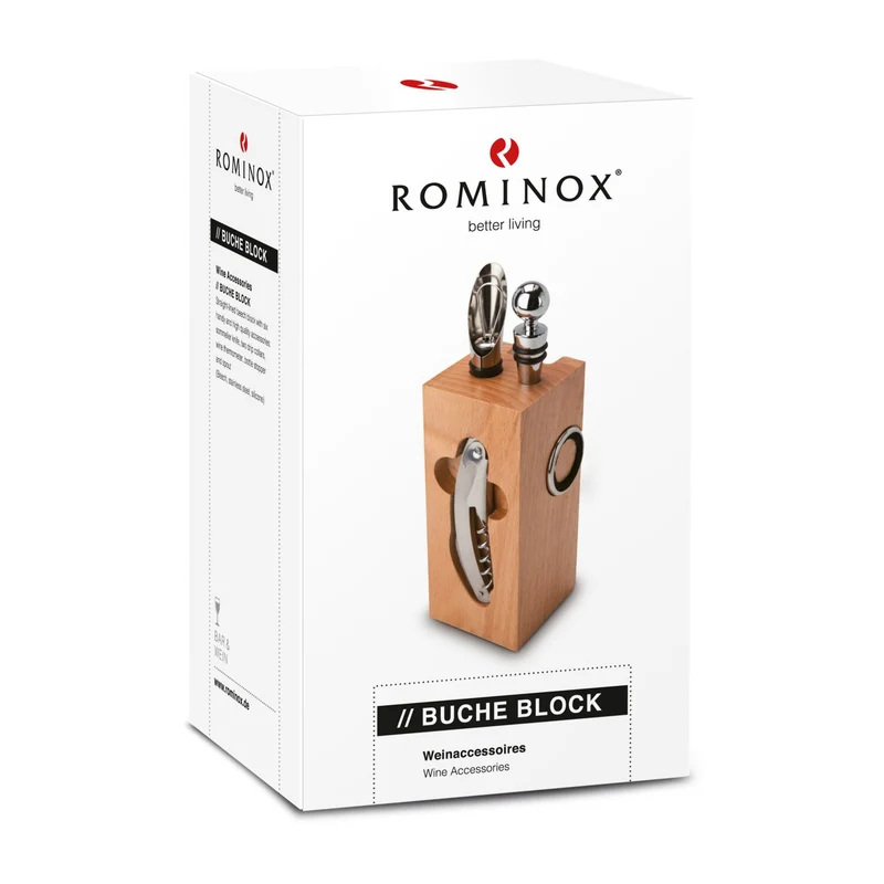 Buche-Block mit Wein – Getränke-Geschenkset