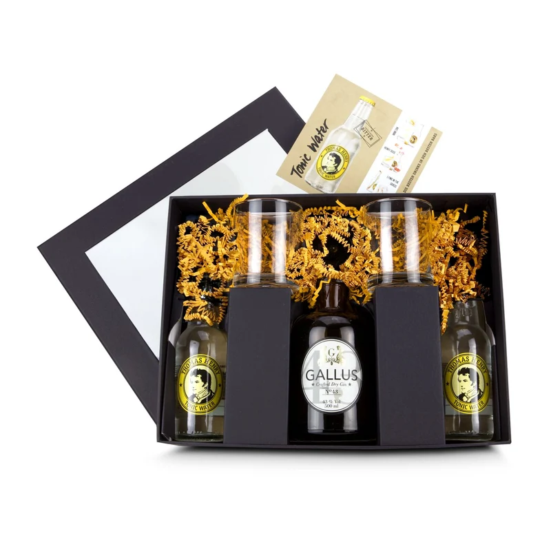 Gin Tonic Set 'Gallus 43' – Geschenkset mit Gin, Tonic & Gläsern