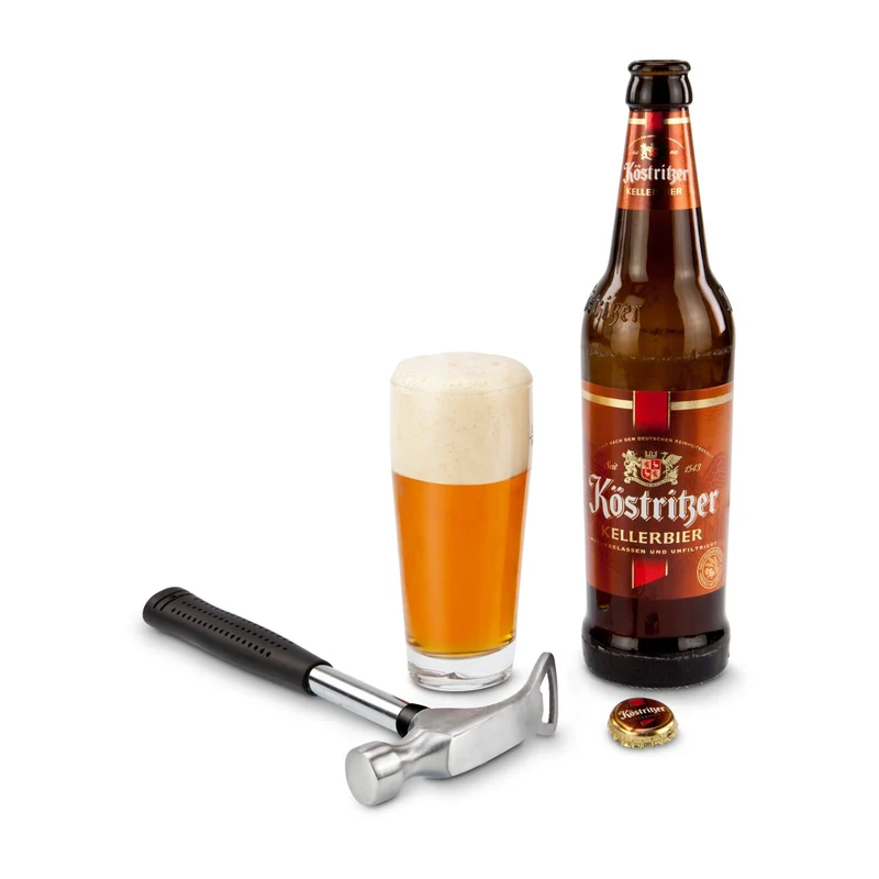 Feierabend-Hammer – Bier-Geschenkset mit Flaschenöffner-Hammer