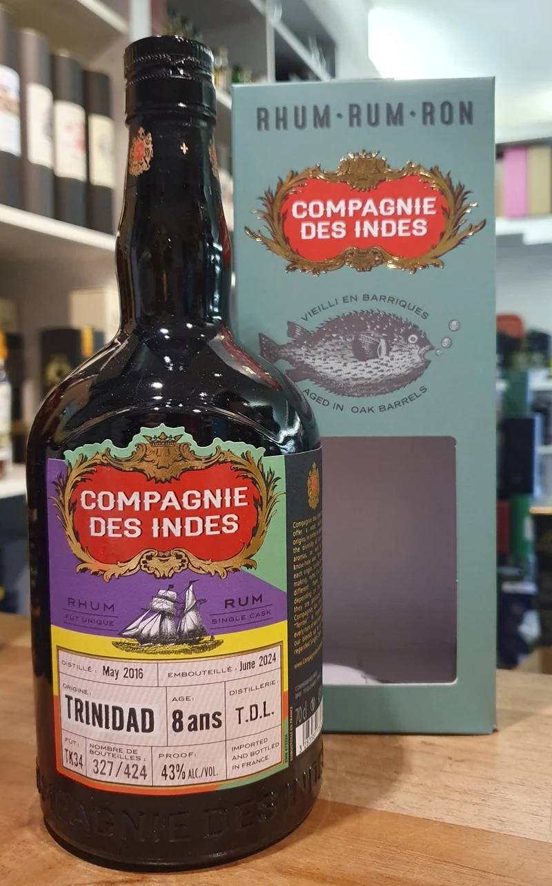 Compagnie des indes Trinidad 2016 T.D.L. 8 y Dist 43% vol. 0,7l CDI Rum tdl