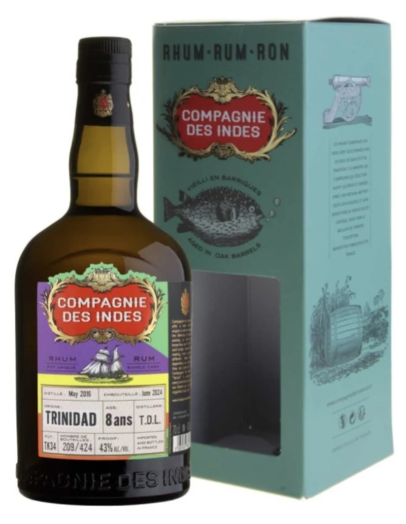 Compagnie des indes Trinidad 2016 T.D.L. 8 y Dist 43% vol. 0,7l CDI Rum tdl