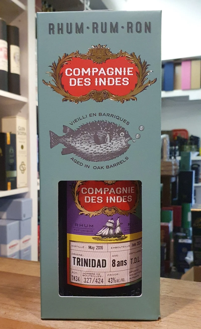 Compagnie des indes Trinidad 2016 T.D.L. 8 y Dist 43% vol. 0,7l CDI Rum tdl