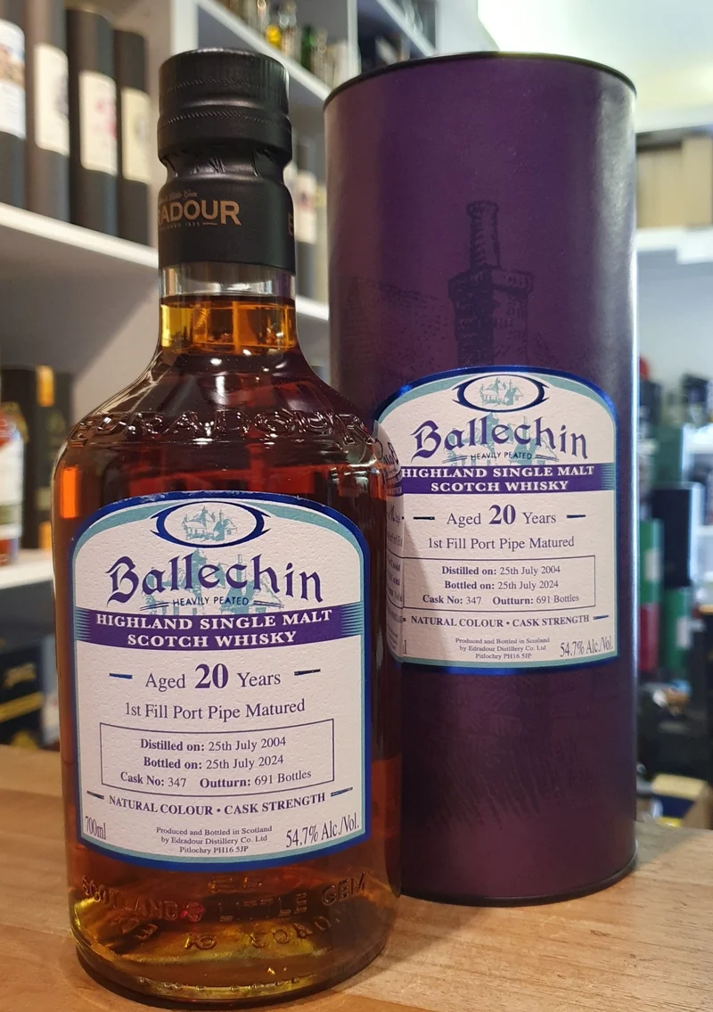 X Ballechin 2004 Port Pipe 20y cask strength 0,7l Fl 54,7%vol. Highland whisky