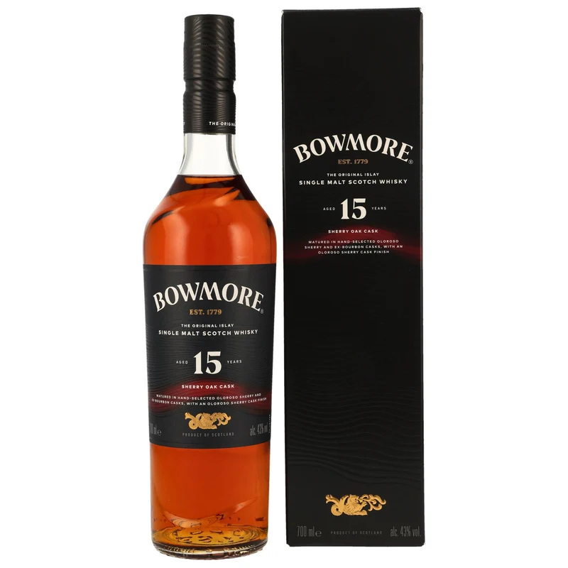 BOWMORE - 15 Jahre Sherry Cask - 43% Vol.