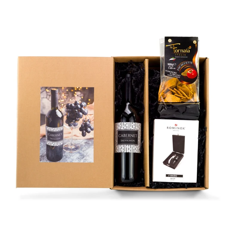 Wein & Snack – Getränke-Geschenkset