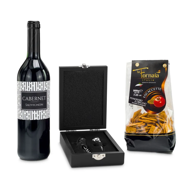Wein & Snack – Getränke-Geschenkset