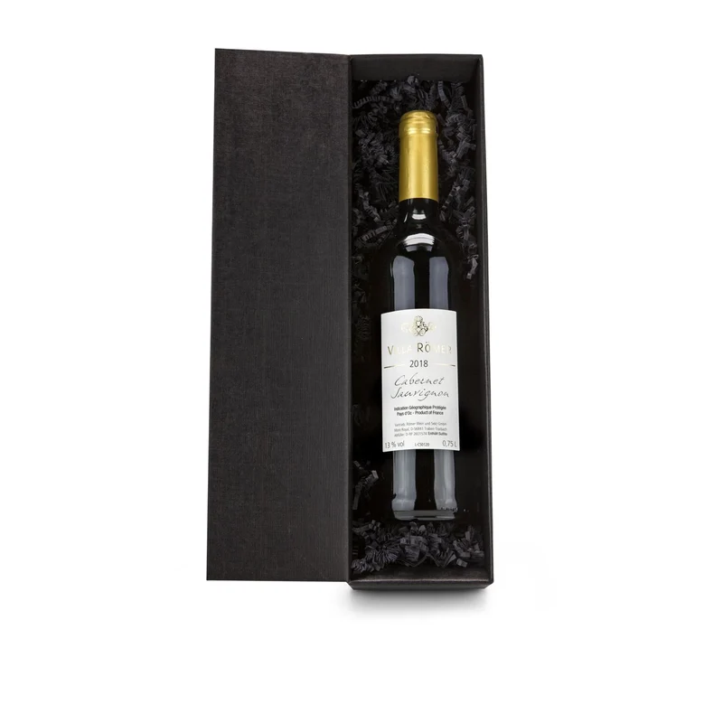 Rotwein im schwarzen Geschenkkarton – Getränke-Geschenkset