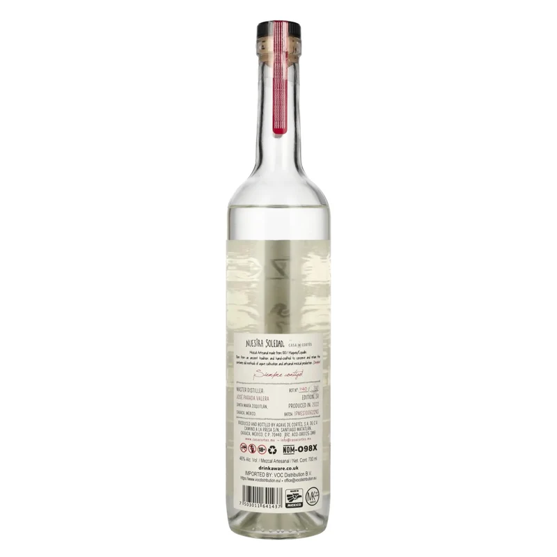 Nuestra Soledad Mezcal Joven STA. MA. ZOQUITLÁN 46% Vol. 0,7l