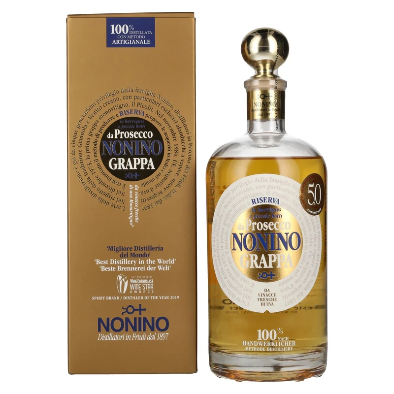 Nonino Grappa Monovitigno il Prosecco in Barriques 41% Vol. 0,7l in Geschenkbox