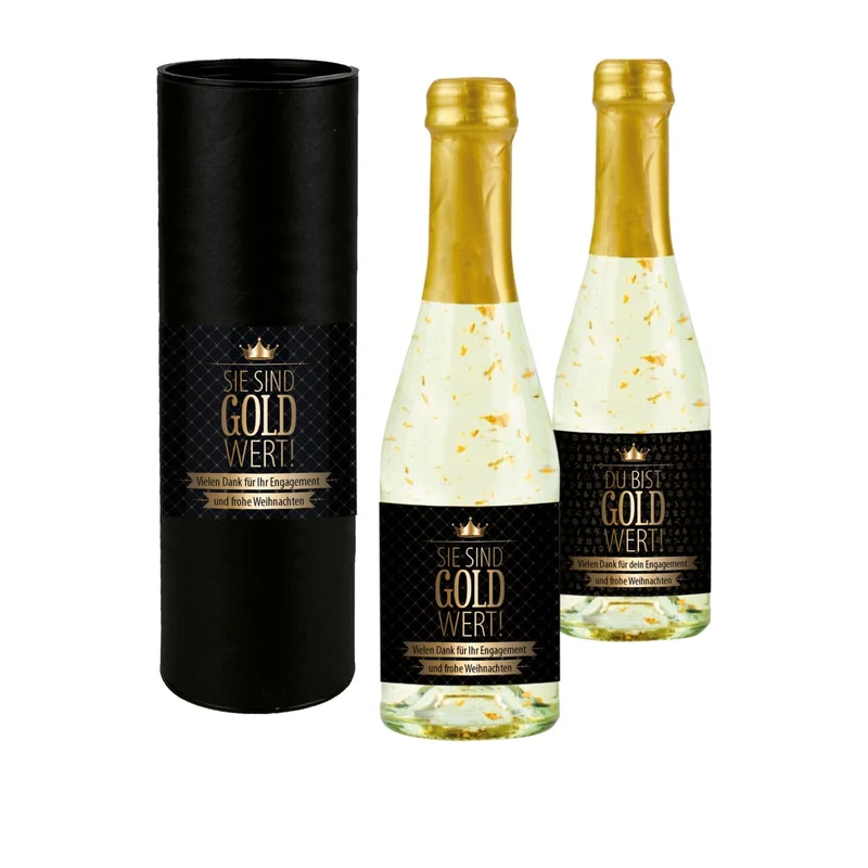 Sie sind Gold wert - Frohe Weihnachten – Getränke-Geschenkset