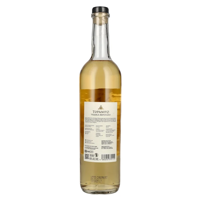 Topanito Reposado Tequila 100% Agave Azul 40% Vol. 0,7l