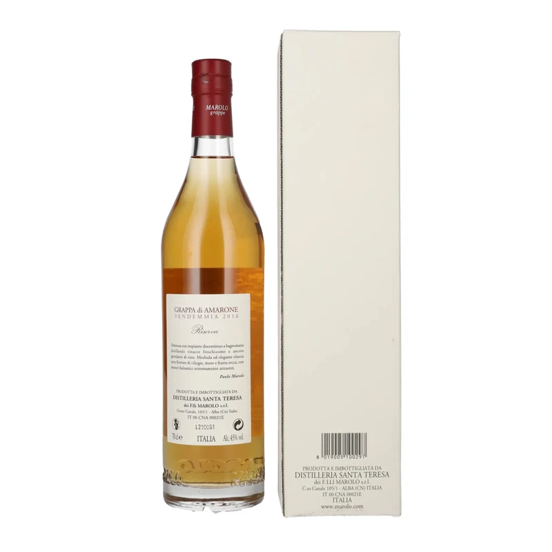Marolo Alba Grappa di AMARONE 45% Vol. 0,7l in Geschenkbox