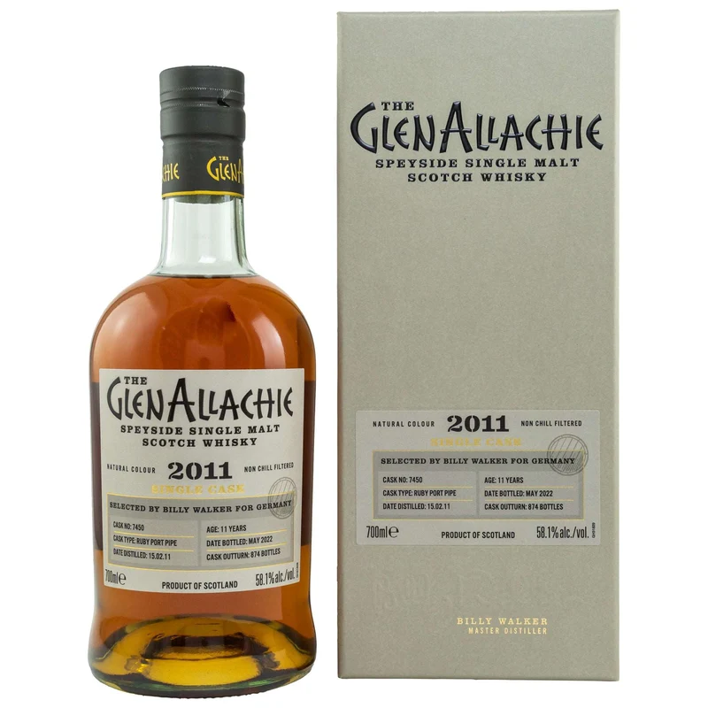 GlenAllachie | 11 Jahre | 2011/2022 | Ruby Port Pipe #7450 | Germany Exclusive | 58,1%