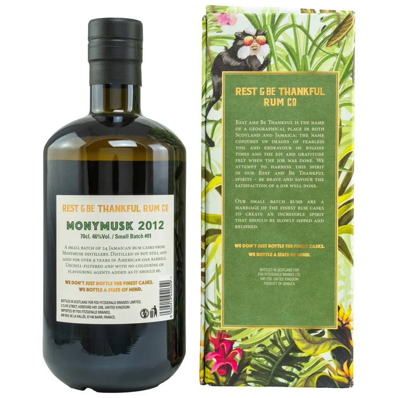 Monymusk 9 Jahre Small Batch #1 Rest & Be Thankful 46% 0,7l