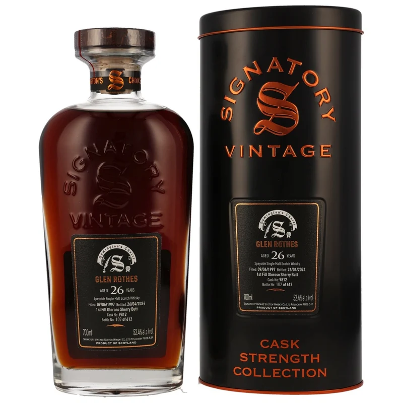 Glenrothes 26 Jahre 1997/2024 Sherry Butt #9812 SV 52,4% 0,7l
