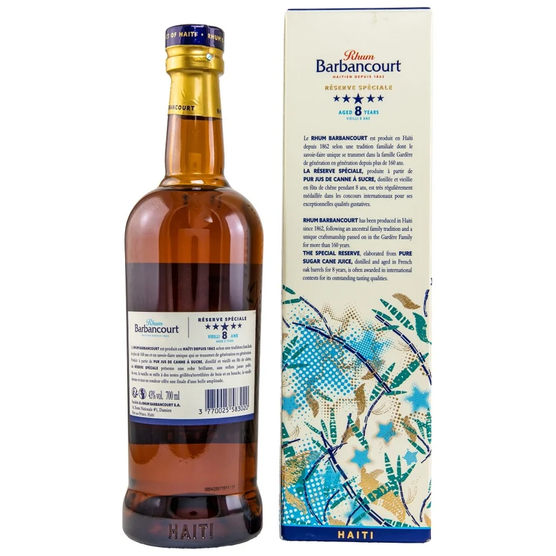 Barbancourt 8 Jahre Reserve Speciale Haiti Rhum 43% 0,7l