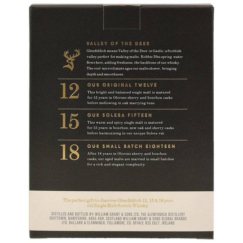 GLENFIDDICH - 12/15/18 Jahre Tasting Pack 3x5cl - 40% Vol.