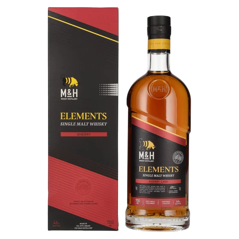 M&H ELEMENTS Sherry Cask Single Malt Whisky 46% Vol. 0,7l in Geschenkbox