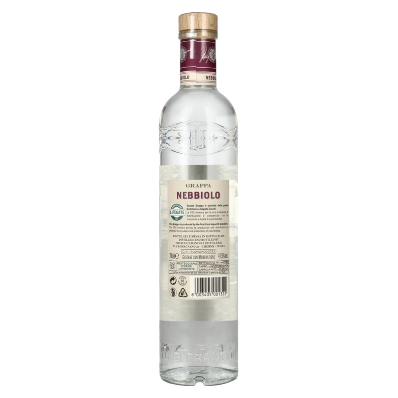 Luigi Francoli Grappa di Nebbiolo 41,5% Vol. 0,7l