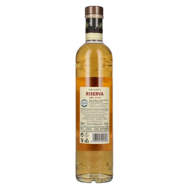 Luigi Francoli 3 Anni RISERVA Grappa del Piemonte 41,5% Vol. 0,7l