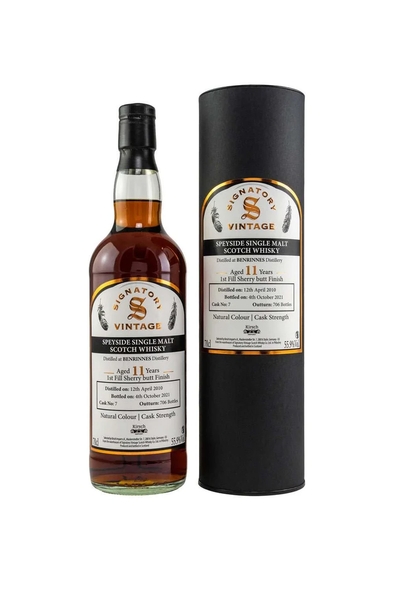 Benrinnes 2010 SV #7 Signatory Vintage Cask Strength by Kirsch 55,9% vol. 700ml