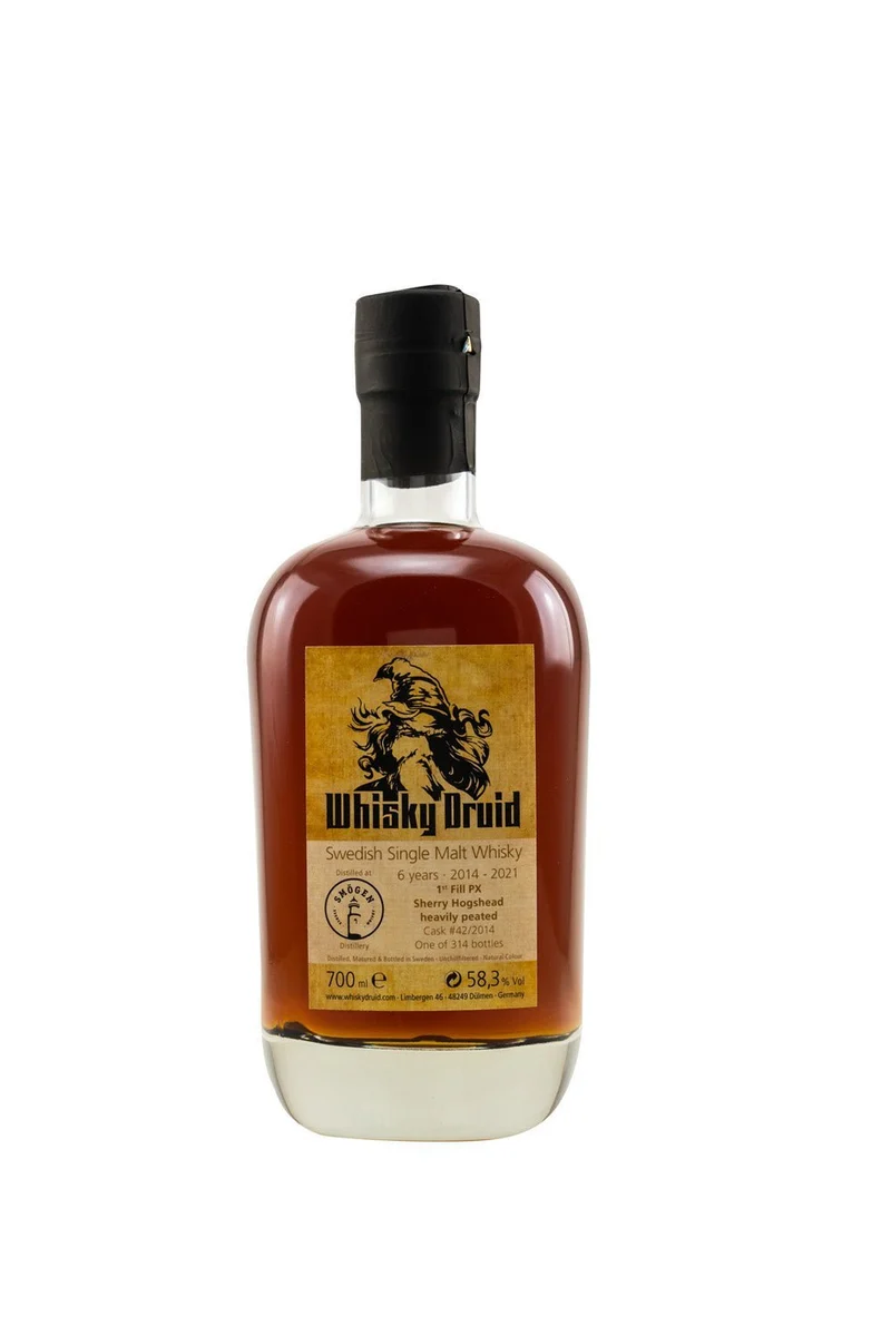 Whisky Druid Smögen 2014/2021 Heavily Peated Swedish Single Malt 58,3% vol. 700ml
