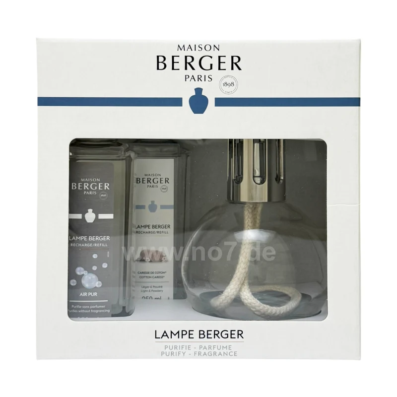 Essentielle Set Rund mit Flüssigkeit 0,25l & AIR PUR Neutral 0,25l - Lampe Berger
