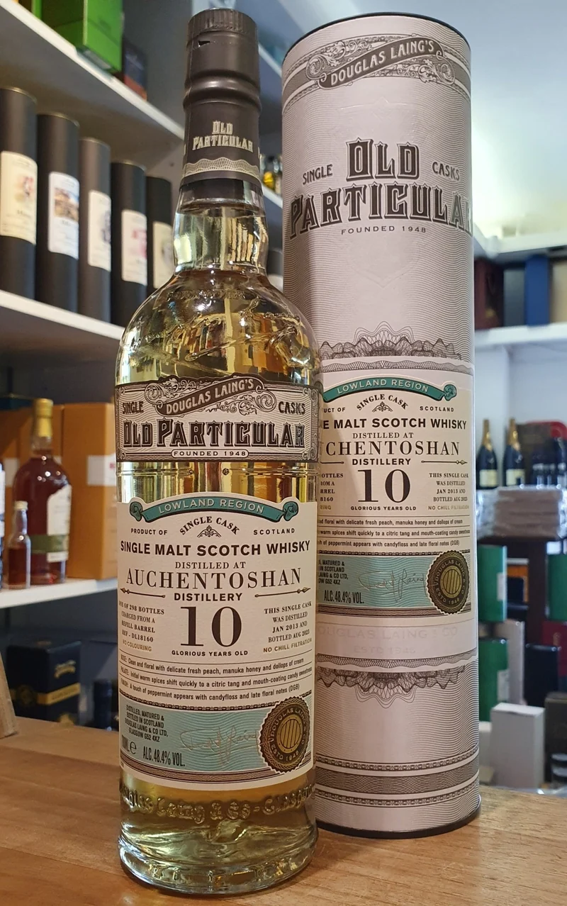 Auchentoshan single cask 2013 Old Particular 10 y 48,4 % vol. 0,7l Whisky Douglas Laing #dl18160