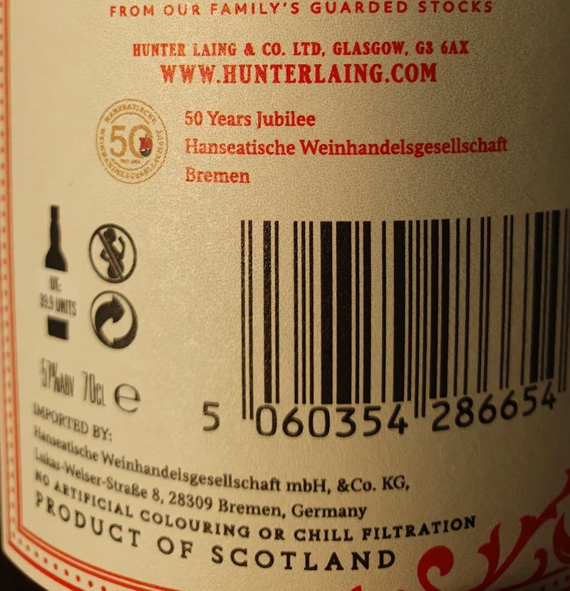 Scarabus Sherry Batch Strength 50th Edition 0,7l 57% vol. Whisky single malt batch 1