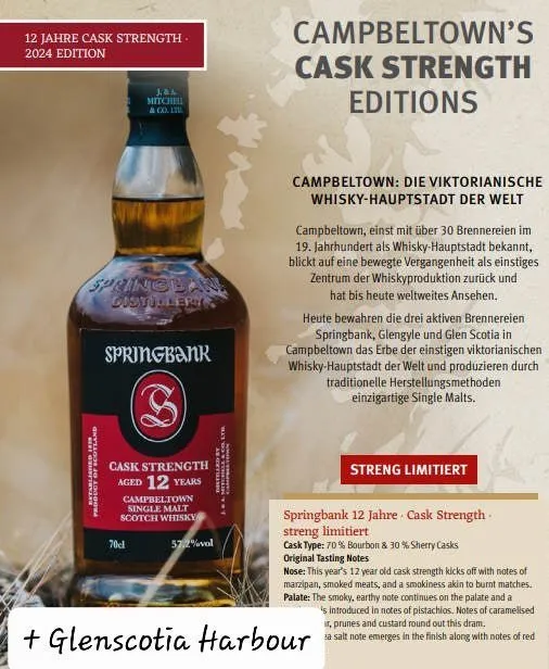 Springbank 12 y 2024 B 25 cask strength o.Dose Einzeln 0,7l 57,2% vol. Schottland Campbeltown