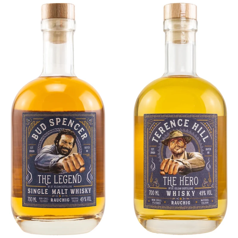 Bud Spencer & Terence Hill Whisky rauchig Bundle - 46% Vol.