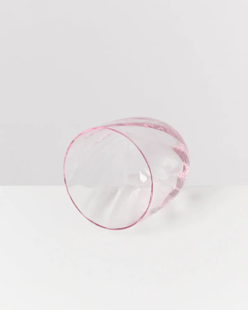 Calma Glas klein swirl rosé 6er-Set