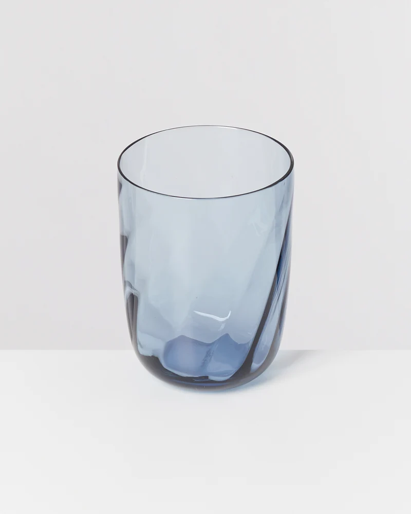 Calma Glas groß swirl blau 4er-Set