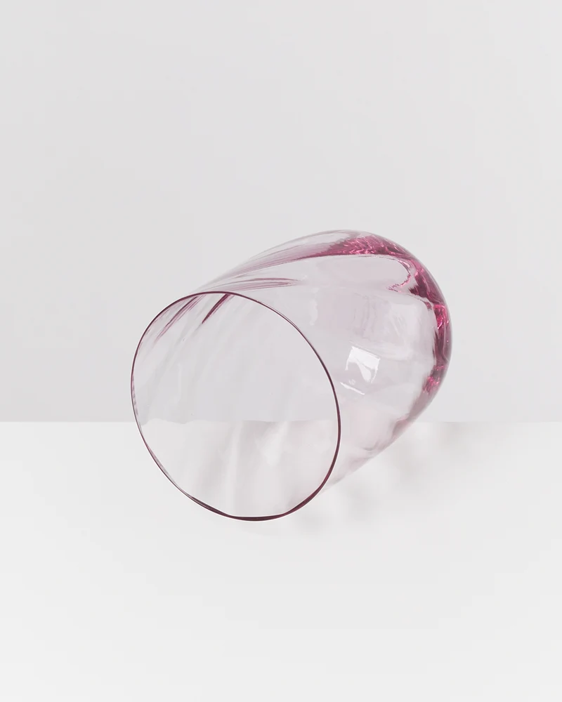 Calma Glas groß swirl lila 4er-Set