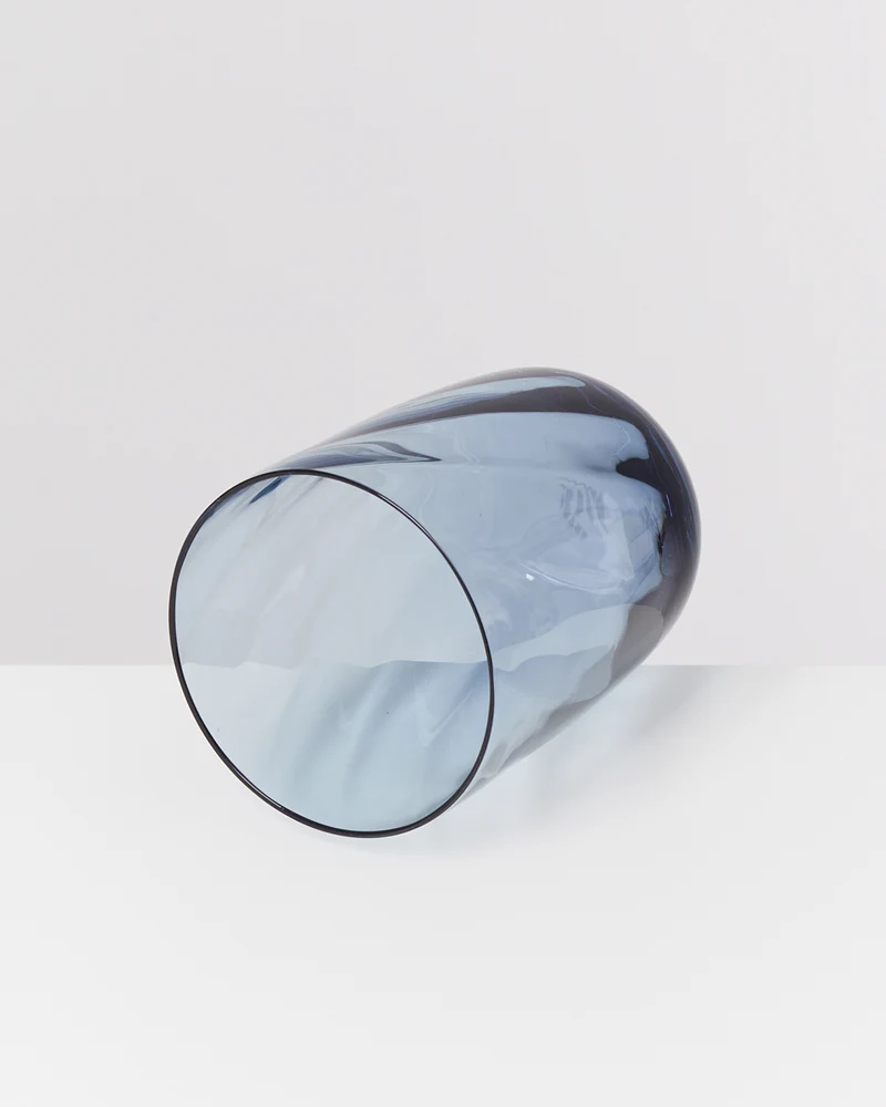 Calma Glas groß swirl blau 4er-Set