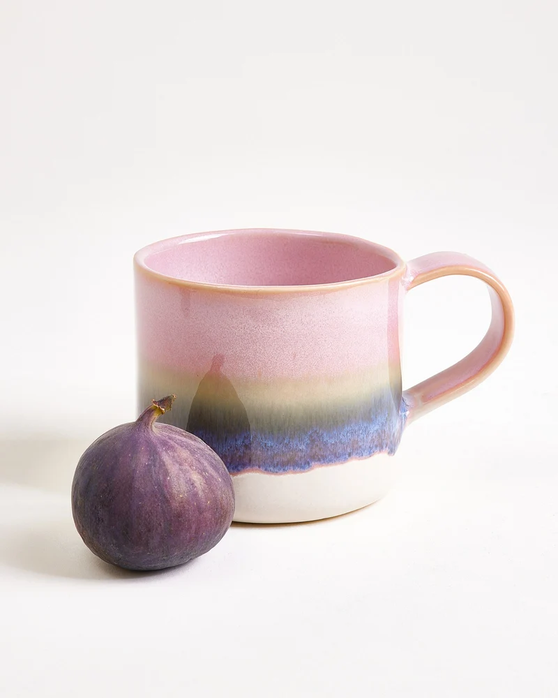 Nódoa Tasse groß dipped rosa grün 4er-Set