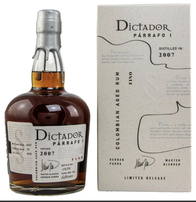 X Dictador Parrafo 2007 Fino 2022 0,7l 43 % vol.