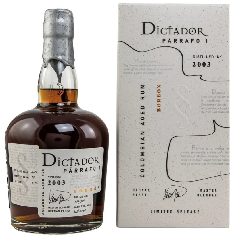 Dictador Parrafo 2003 Bourbon 2022 0,7l 41% vol.
