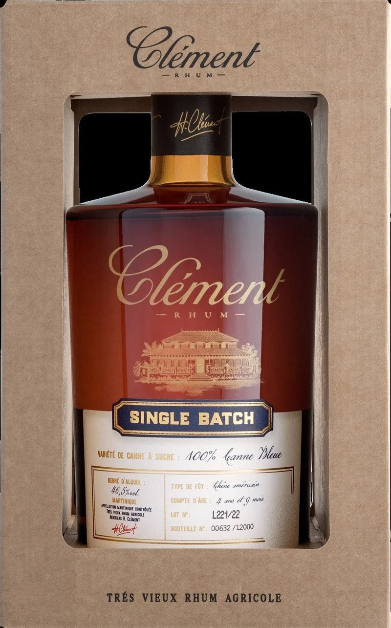 X Clement Single batch 4y9M canne bleu 46,5% vol. 0,5l rum Rhum de Antilles L283 22