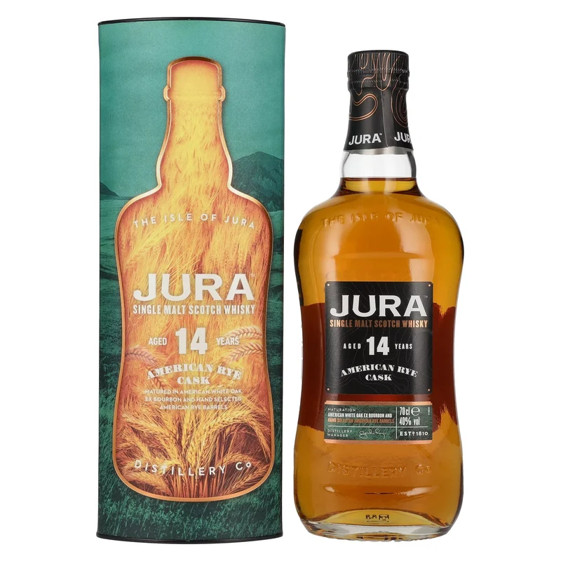 Jura 14 Years Old American Rye Cask Single Malt Scotch Whisky 40% Vol. 0,7l in Geschenkbox