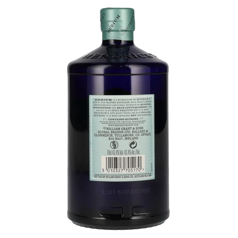 Hendrick's Gin ORBIUM QUININATED Limited Release 43,4% Vol. 0,7l